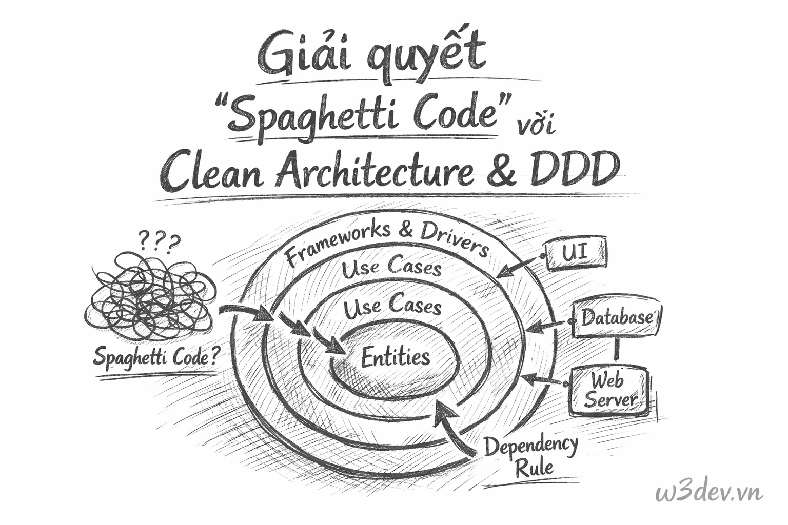 Giải quyết Spaghetti Code với Clean Architecture và Domain-Driven Design (DDD)