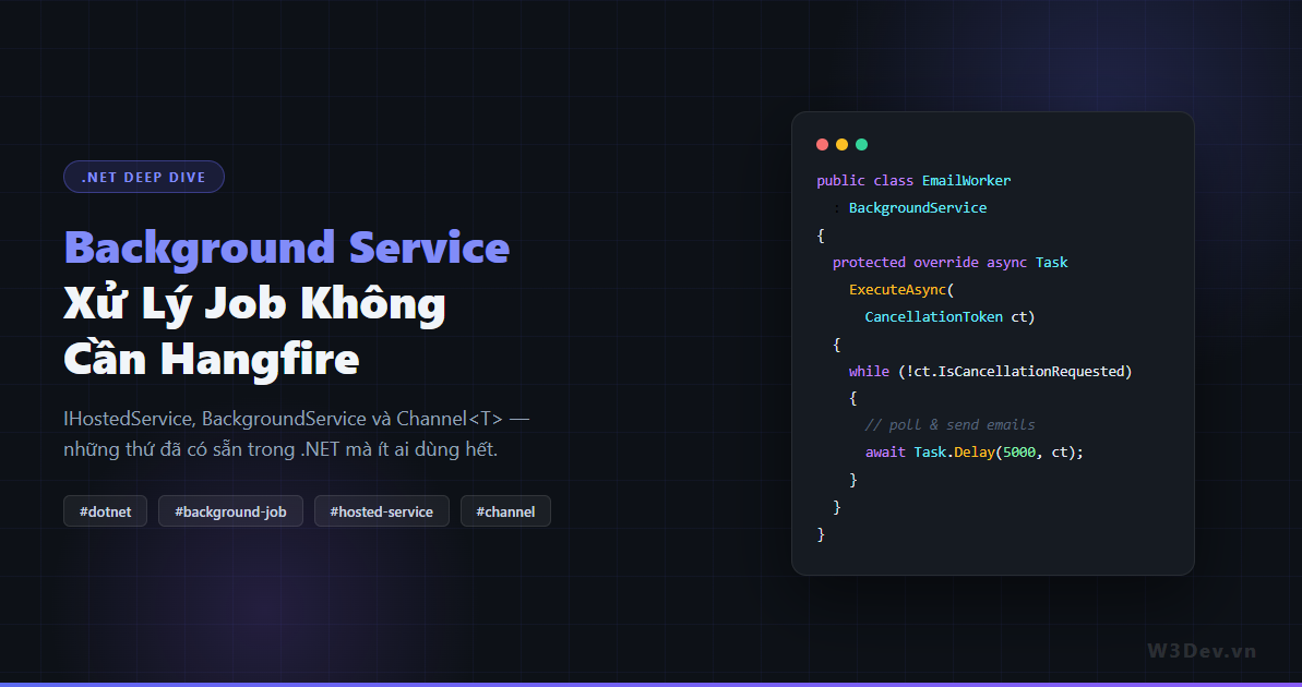 Background Service Trong .NET: Xử Lý Job Không Cần Hangfire