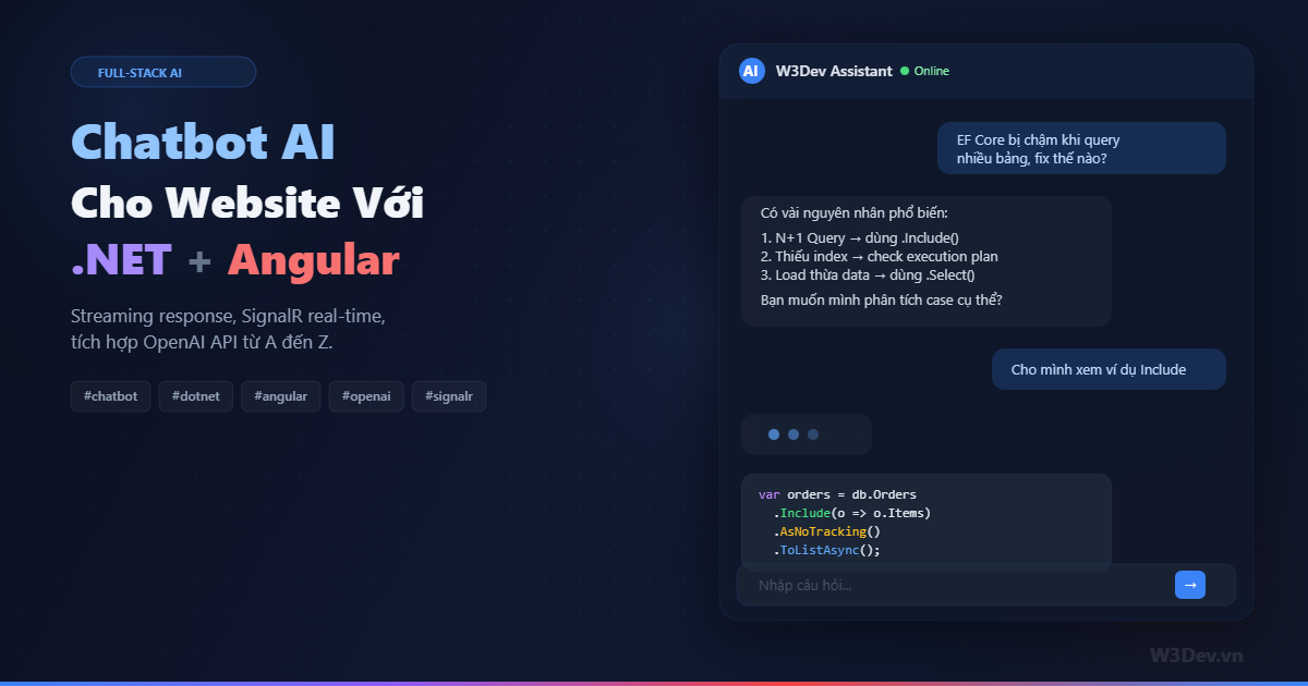 Xây Chatbot AI Cho Website Với .NET + Angular