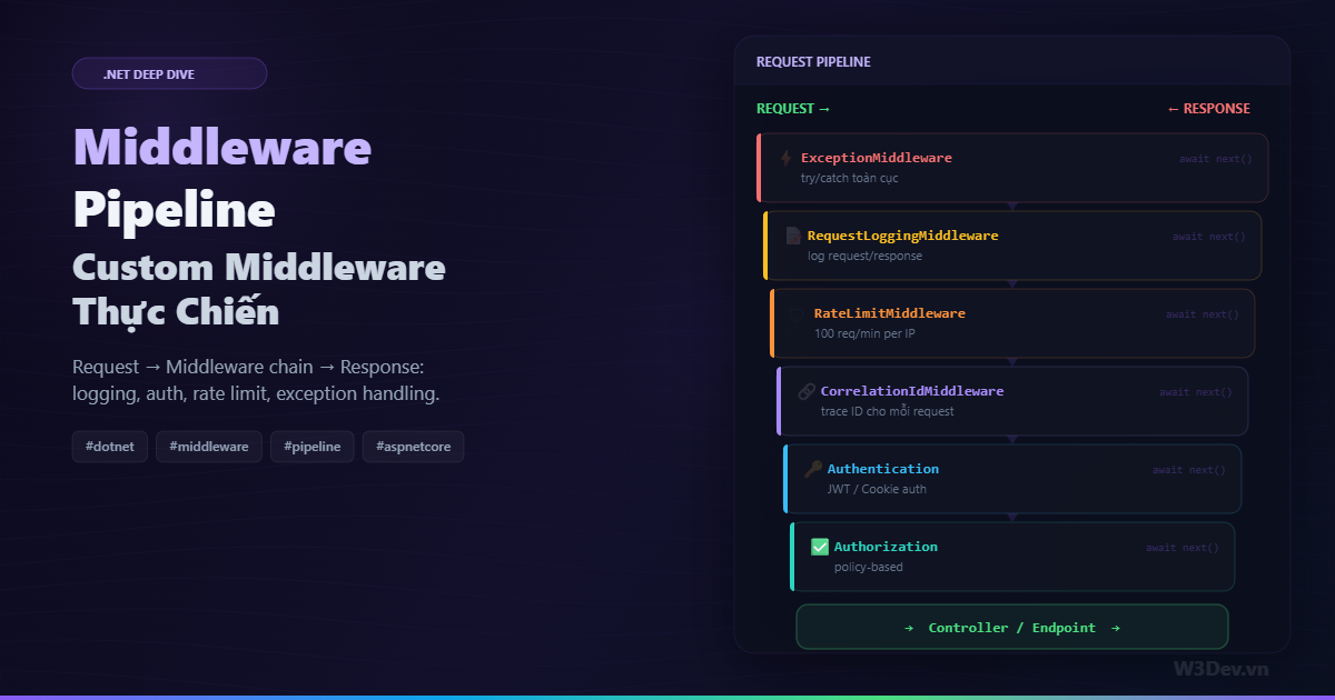 Middleware Pipeline .NET: Custom Middleware Thực Chiến