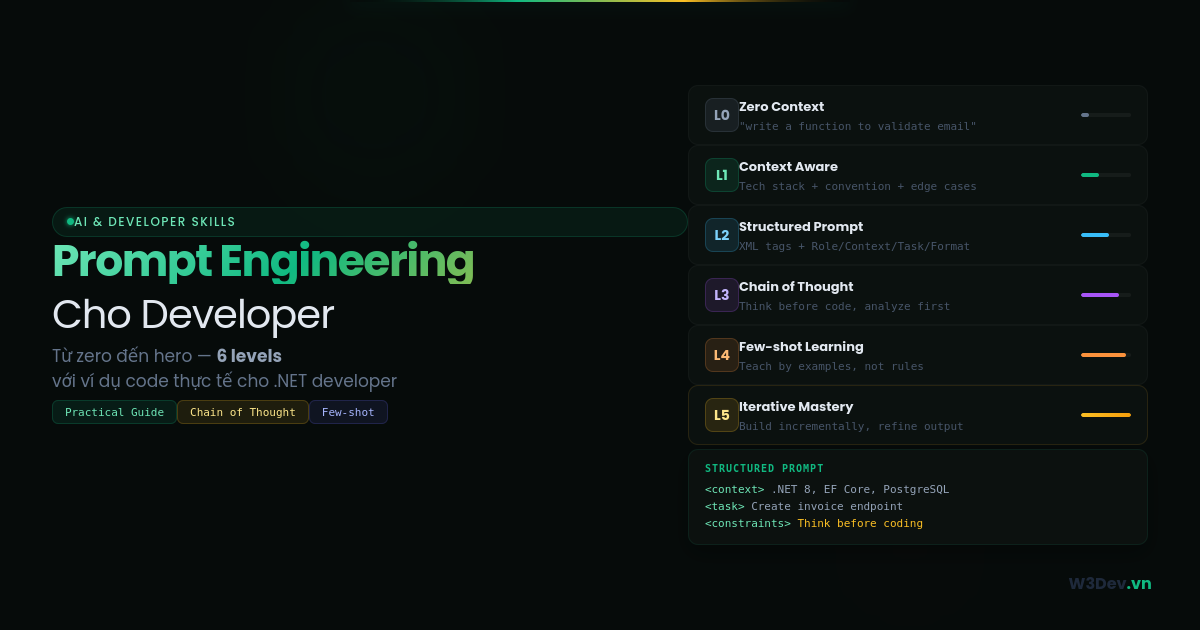 Prompt Engineering Cho Developer: Từ Zero Đến Hero